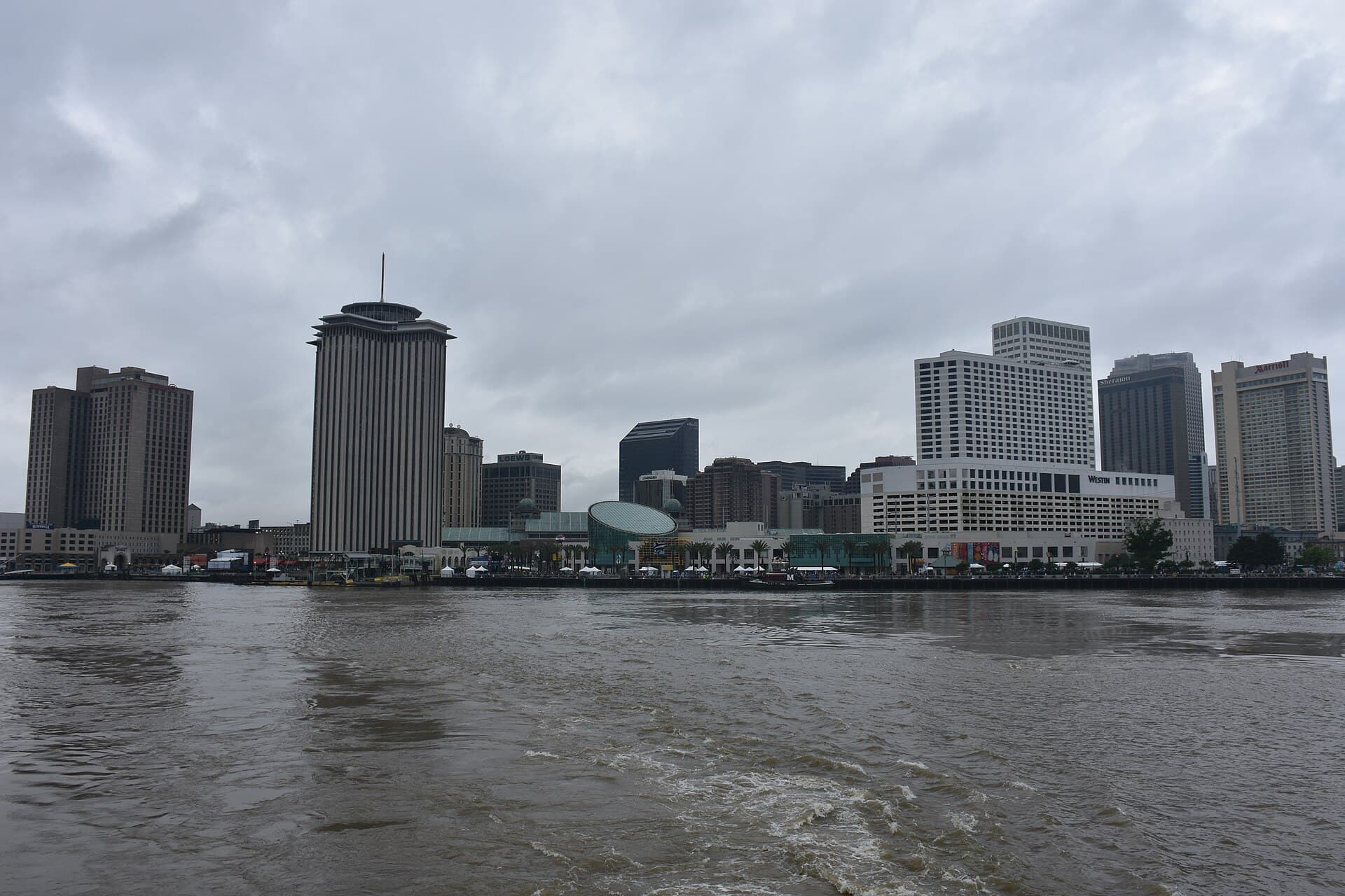 The New Orleans skyline on the Mississippi, Louisiana
