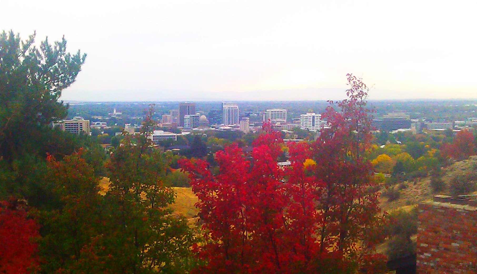The Boise, Idaho skyline below the foothills