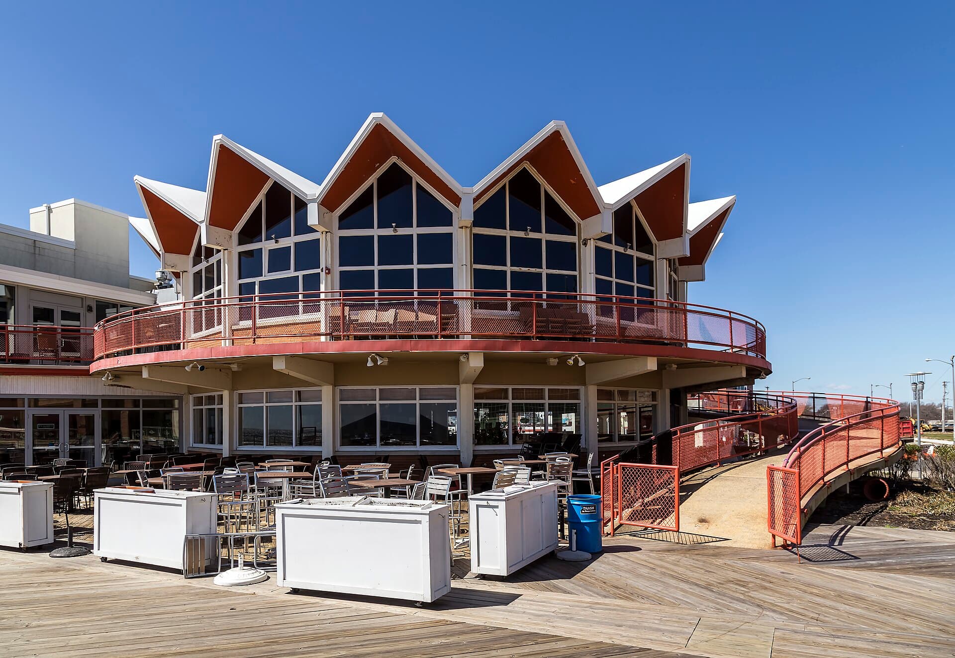 The Jersey Shore boardwalk and beach