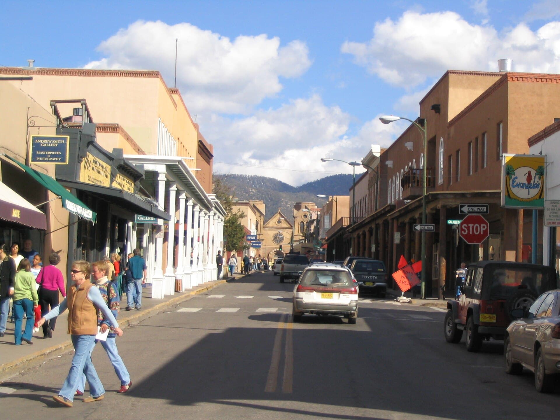 Adobe architecture in Santa Fe, New Mexico
