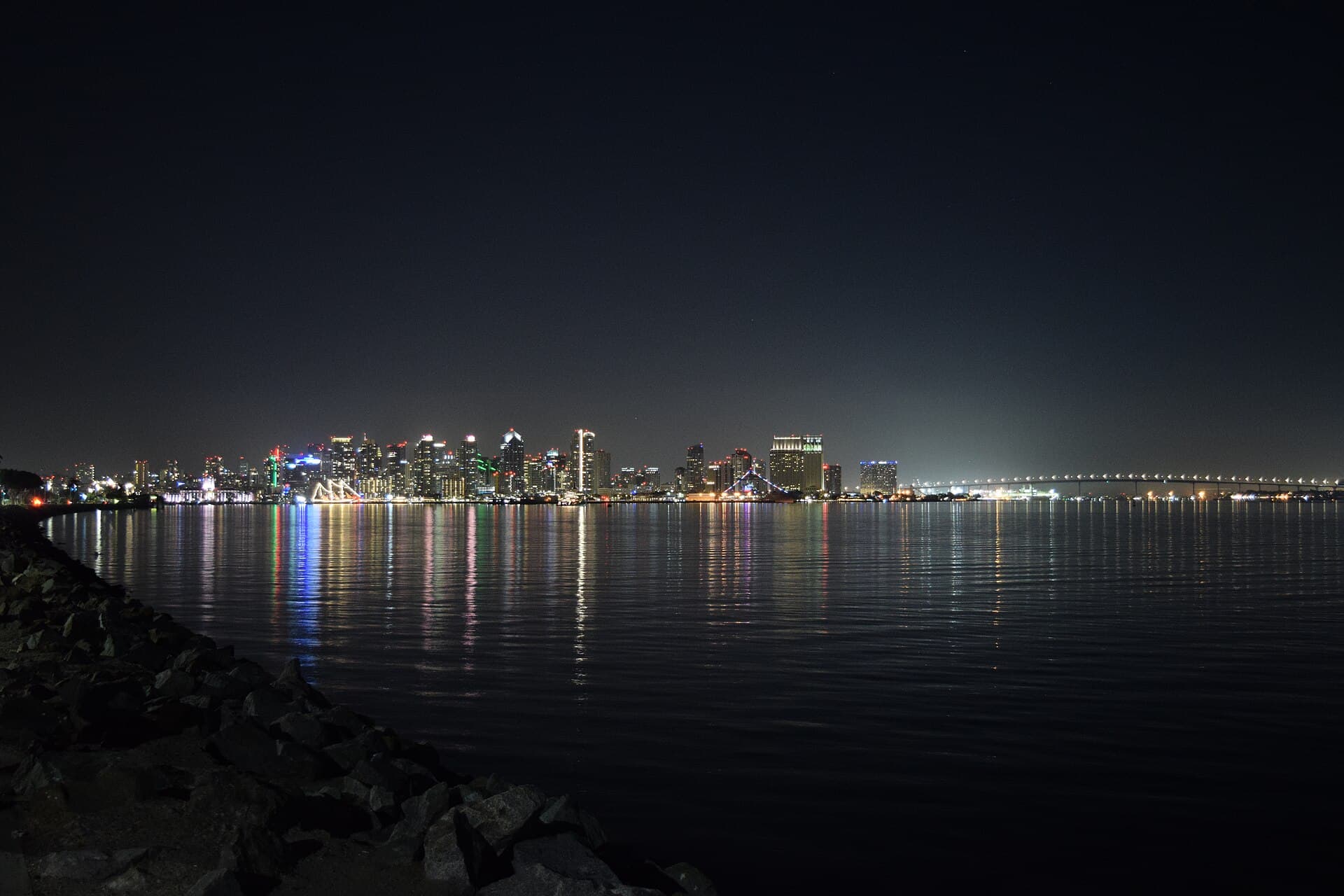 The San Diego skyline and harbor, California