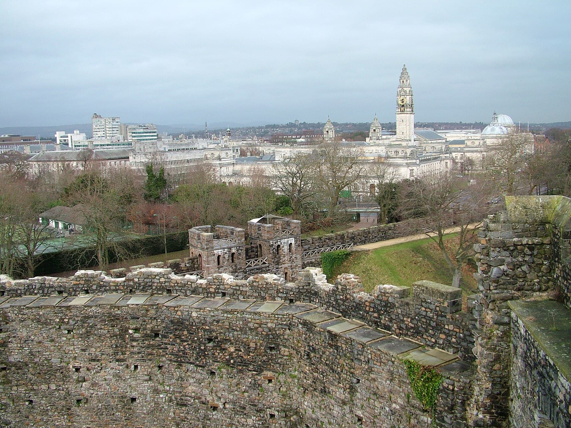 Cardiff Castle and city, Wales